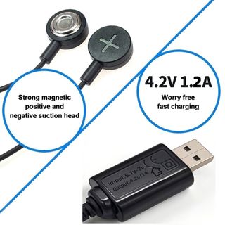 OUSXA 1 Bộ Sạc Pin Lithium, Cáp Sạc Pin 3.7V 4.2V Đa Năng, USB Từ Tính Sạc USB Cho Pin 18650 16340 26650