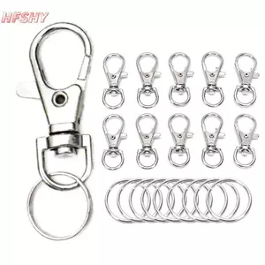 HFSHY 50 Kẹp Móc Tôm Hùm Kim Loạt Xoay có Vòng Chìa Khóa - Phụ Kiện Trang Sức Handmade VN