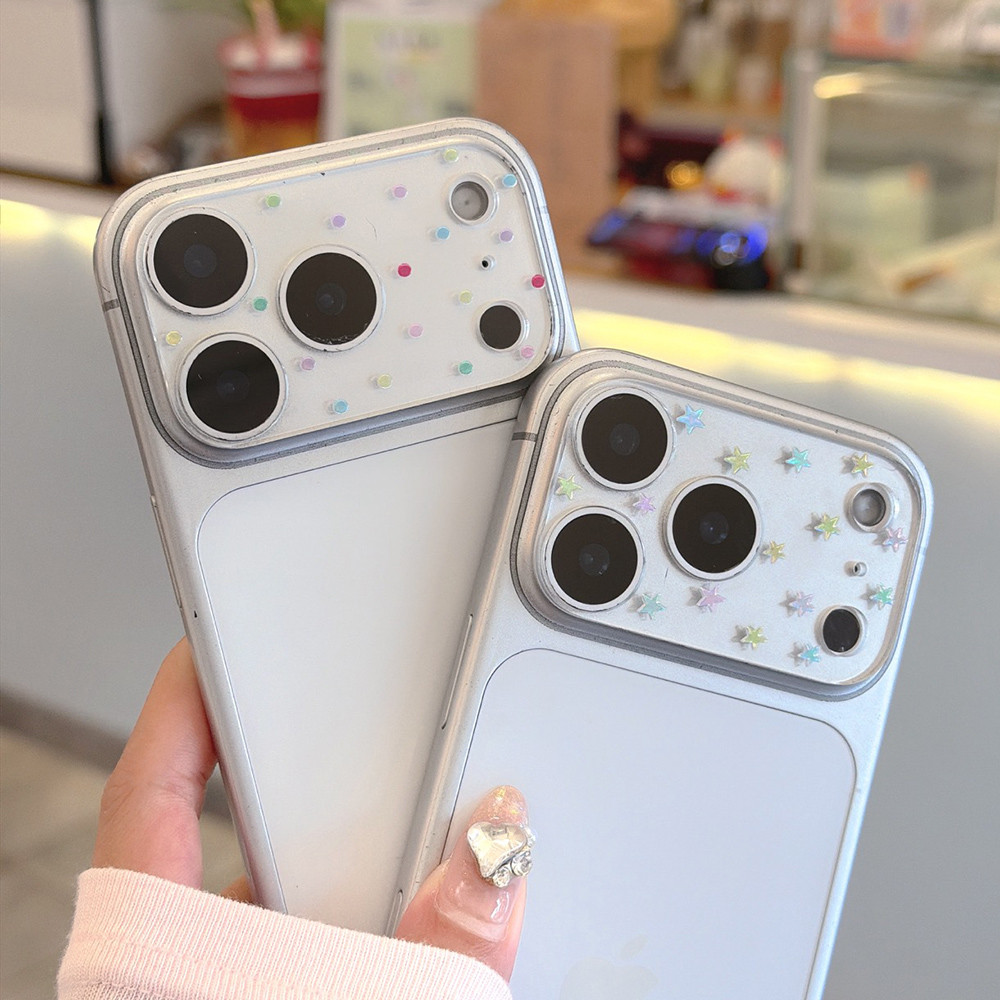 Vẽ Màu Mạ Vàng Ống Kính Máy Ảnh Bảo Vệ Cho iPhone 17 Pro Max 16 Pro Max 15 Pro Max Camera Kính Cường Lực Trong Suốt