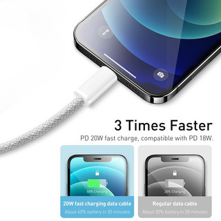 Dây Cáp  PD 20W Nối Đầu USB-C Sang Đầu L Sạc Nhanh Hỗ Trợ Truyền Dữ Liệu 480Mbps