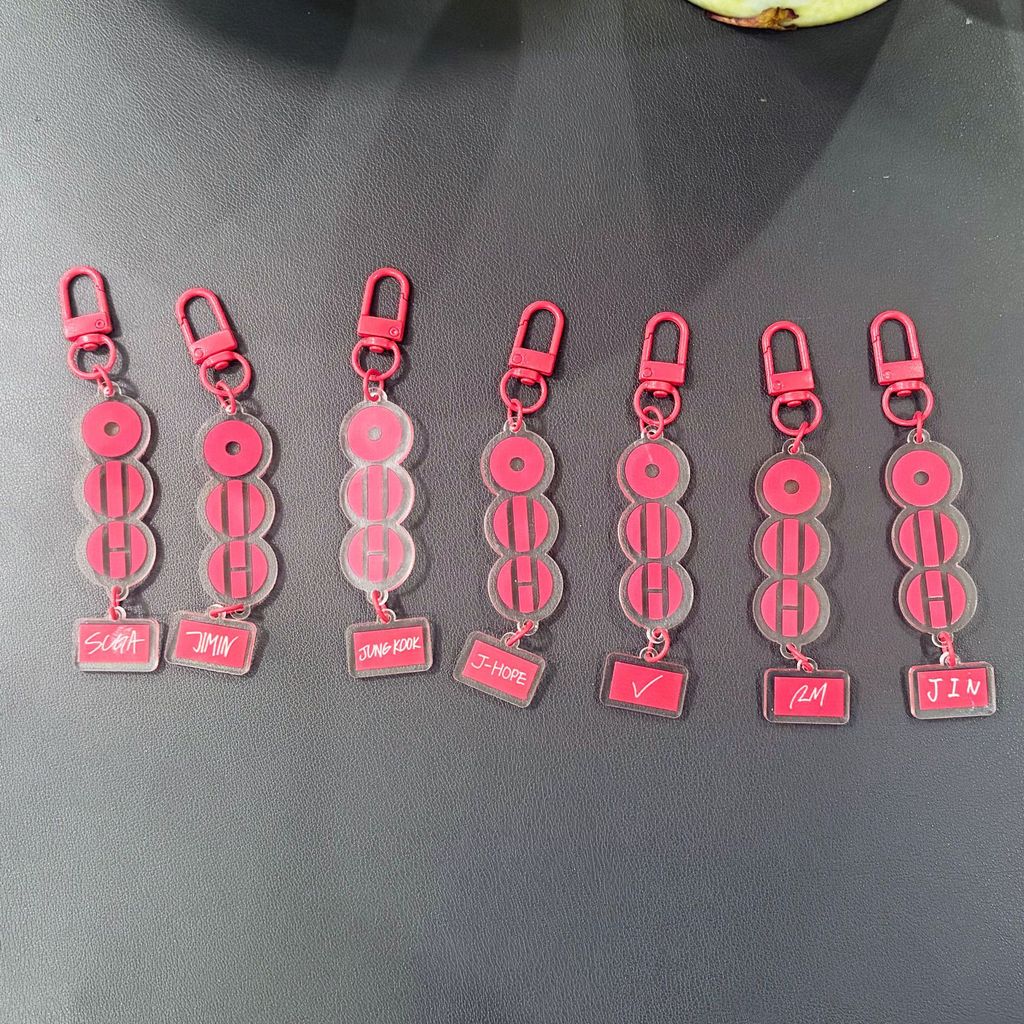 Vòng chìa khóa Kpop Idol BTS ARIANG Họa tiết CD Acrylic Charm Móc khóa dài