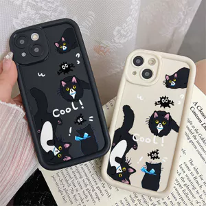 Ốp Lưng Cho OPPO A6 A5X A3 A95 A74 A60 A58 A57 A54 A53 A52 A38 A18 A17 A16 A15 F11 F9 Pro Reno 14 13 12 11 10 7Z 8Z 6Z Chống Rơi Thiên Thần Thiết Kế Mắt Họa Tiết Mèo Dễ Thương JGS318