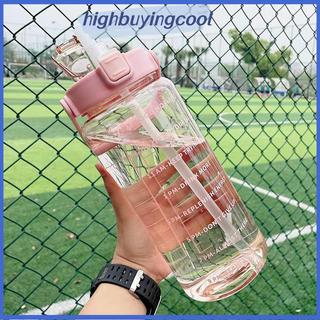 HCVN 2 Lít Bình Nước Có Ống Hút Nữ Bình Bé Gái Di Động Du Lịch Cốc Xe Đạp Tập Thể Dục Mùa Hè Bình Nước Lạnh Có Dấu Thời Gian HOT