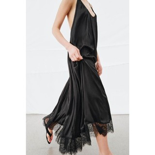 Z Mùa Xuân Ren Khâu Lụa Satin Dây Cổ Áo 2678241