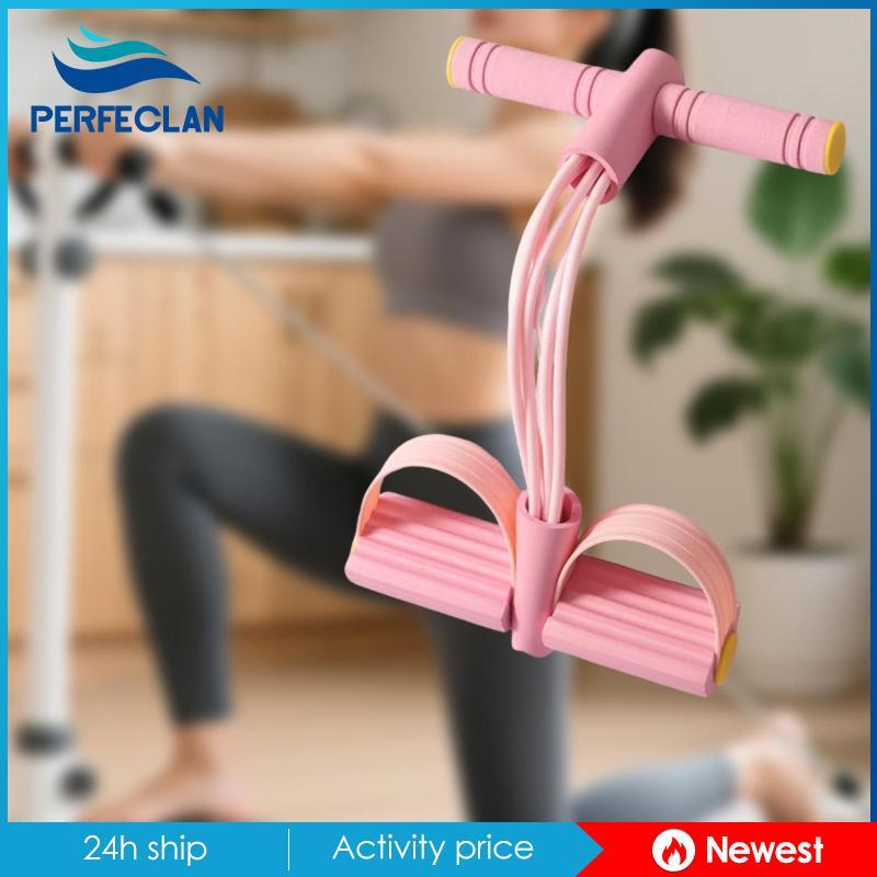 Bàn đạp tập thể dục có dây kháng lực, chống trượt, với tay cầm - Phù hợp cho gia đình tập luyện bụng và chân