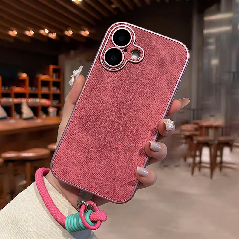 Ốp lưng cổ điển vải bạt jean chống rơi có dây đeo, phù hợp iPhone 12/13/14/15/16/17 Pro Max