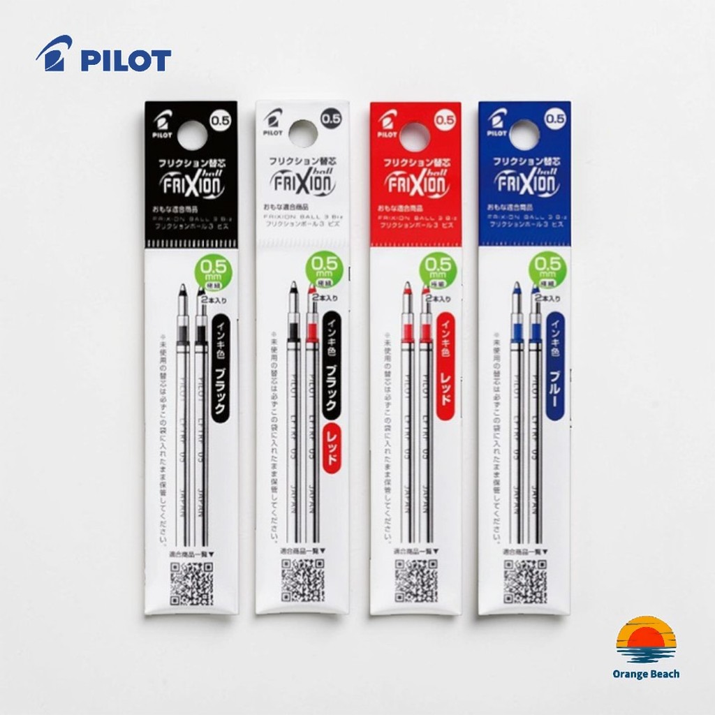 PILOT FriXion Ball 2&3 Biz Ruot Co The Xoa/2 cai/0.38mm 0.5mm/4 Mau Muc/San Xuat Nhat Ban