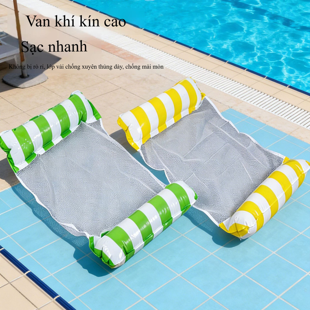 Phao bơi giải trí kèm theo bơm, Ghế bơi thư giãn, Giường nổi có võng giải trí,Giường nổi bơm hơi bể bơi