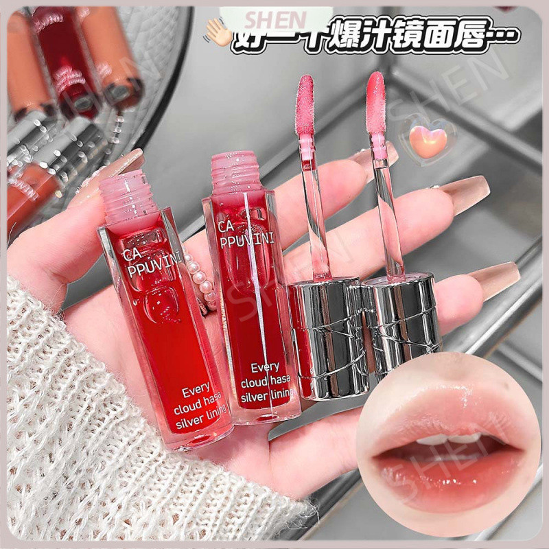 CAPPUVINI Crystal Feel Ice Trong Suốt Son Dầu Dưỡng Ẩm Trong Suốt Bóng Cảm Giác Nước Bóng Gương Thủy Tinh