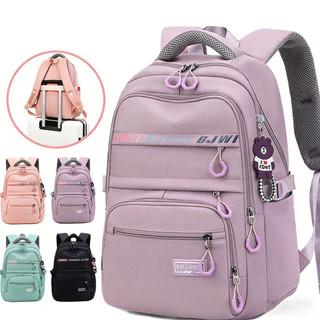 Balo Nam Nữ Đi Học Chống Thấm Nước, Kiểu Dáng Basic Trơn, Phong Cách Hàn Quốc Thời Trang.B4015