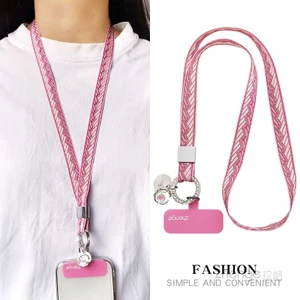 Điện Thoại Di Động Dây Treo Cổ Dài ins Nữ Đơn Giản Thời Trang Phiên Bản Rộng Webbing Mạnh Bền Ngoài Trời Leo Dây