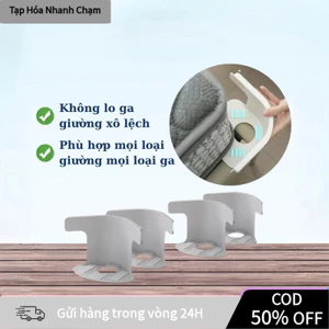 【COD】Kẹp cố định ga giường chất liệu nhựa dẻo bền bỉ, giữ góc ga luôn phẳng, không lo nhăn hay tuột khi ngủ.