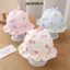 JKDESIGN Mũ ngư dân trẻ sơ sinh, Mũ xô Cotton mềm chống tia cực tím cho bé, Tấm che nắng thoáng khí mỏng thời trang Mũ trẻ mới biết đi
