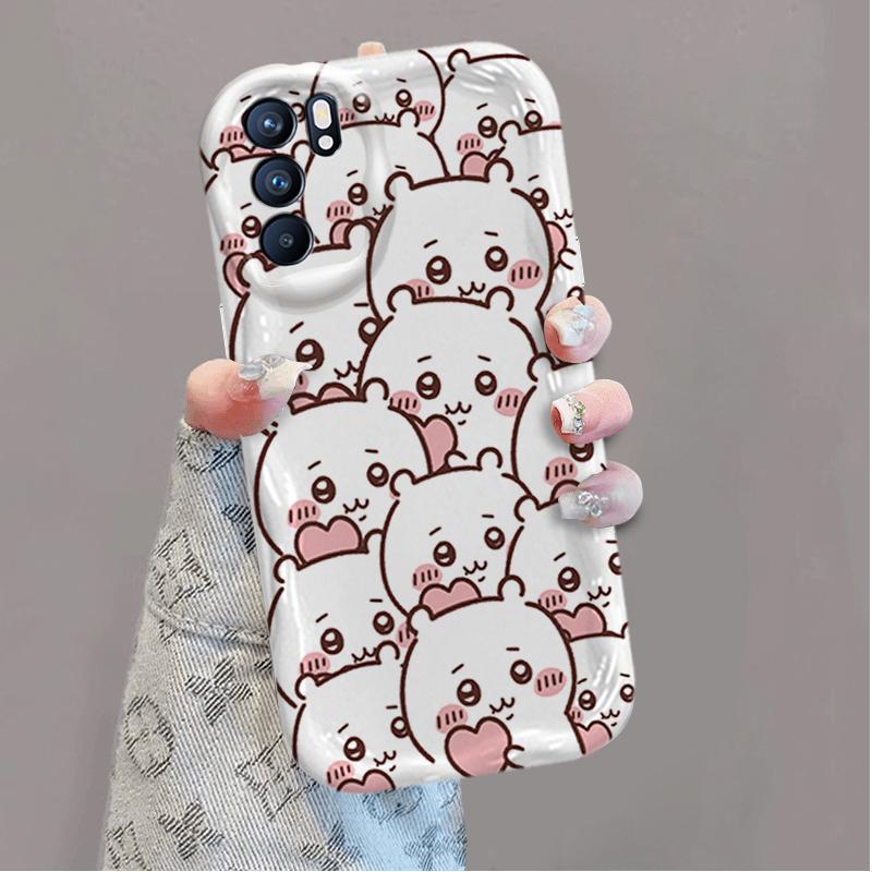 Ốp Silicon Hoạt Hình Cho OPPO A16 A16S A16K 3D Bé Gái Vỏ Điện Thoại Mềm Chiikawa Ốp Lưng Chống Sốc