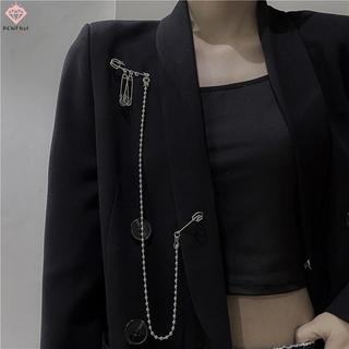 [PCW-T] Kim Loại sel Pin Dây Xích Thổ Cẩm Dành Cho Nữ Phù Hợp Với Áo Sơ Mi Ve Áo Pin Quần Áo Phụ Kiện Món Quà Trang Sức