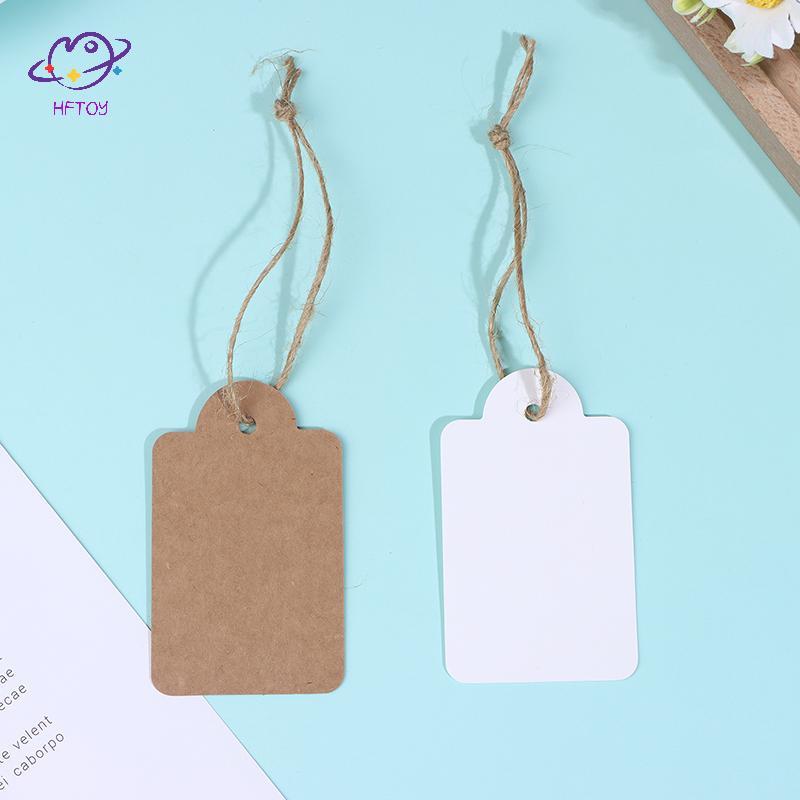 Thẻ treo giấy Kraft HFTOY có dây – Thẻ quà tặng được làm thủ công bằng tình yêu, Nhãn may mặc, Thẻ treo màn hình bánh quy kẹo ~