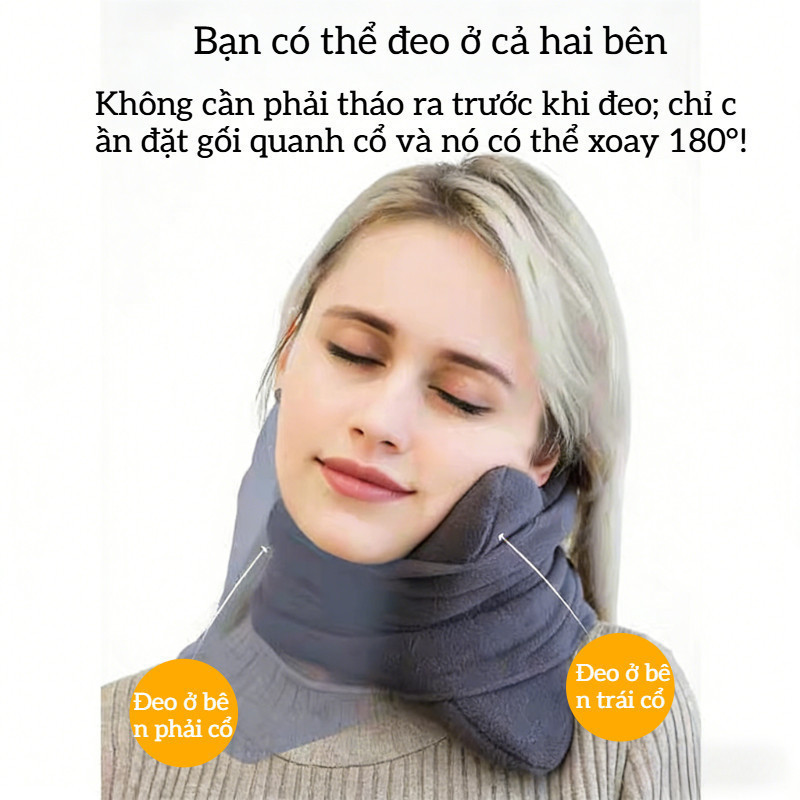 Gối cổ công thái học hỗ trợ cổ, gối tựa cổ du lịch & văn phòng, ôm sát giúp ngủ ngon, giảm mỏi hiệu quả