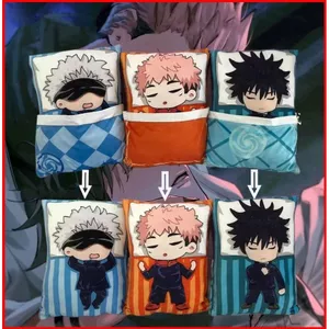 ST2 Jujutsu Kaisen Anime Sang Trọng Gối Mềm Nhồi Bông Búp Bê Đồ Chơi Gojou Satoru Yuuji Megumi Trang Trí Nhà Quà Tặng TS2