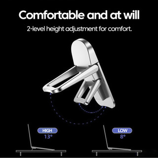 Elough 2 Cái Giá đỡ máy tính xách tay di động Góc có thể điều chỉnh Giá đỡ máy tính vô hình có thể gập lại