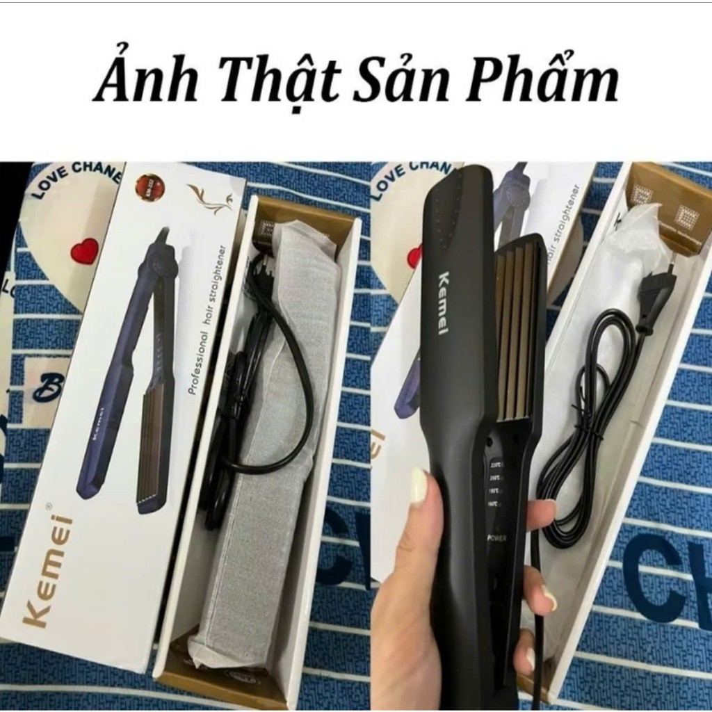 Máy Dập Xù Tóc KEMEI 332, Chức năng dập xù, bấm xù , bấm mè tạo kiểu tóc làm phồng chân tóc bản to