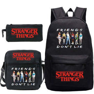 Phim Truyền Hình Mỹ Hàng Hóa Stranger Things Ba Lô Hợp Thời Trang Học Sinh Schoolbag Túi Đeo Vai Hộp Đựng Bút Chì Bộ Ba Mảnh 003
