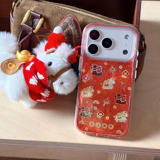 Ốp Lưng Cứng Tương Thích Với iPhone 13 14 14Pro 14ProMax 15 15Pro 15ProMax 16 16Pro 16ProMax 17 17Pro 17ProMax Túi May Mắn Họa Tiết Pony