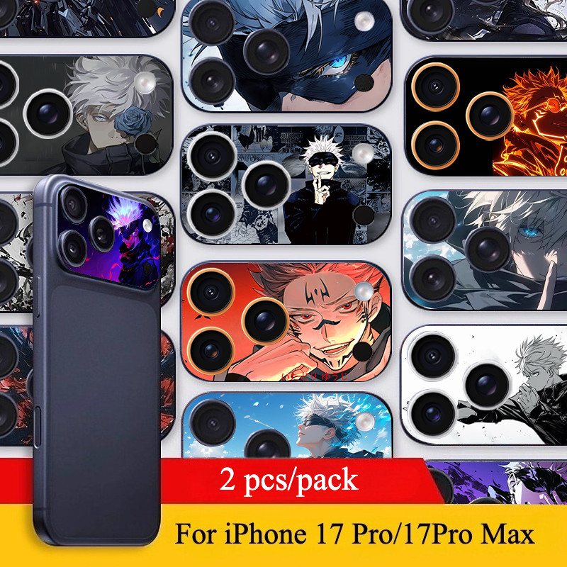 [2 chiếc] Dành cho iPhone 17 Pro / 17 Pro Max Jujutsu Kaisen Gojo Satoru Phim dán giấy máy ảnh mờ mềm / Bảo vệ camera chống trầy xước
