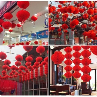 【COD】Đèn lồng giấy đỏ treo may mắn, bộ 10 chiếc tiện lợi, biến không gian sống thành khung cảnh lễ hội ấm cúng.