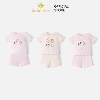 Punchun SS26 T1 [6M-5Y] Bộ quần áo cộc raglan Punchun Cup cho bé gái T1.2