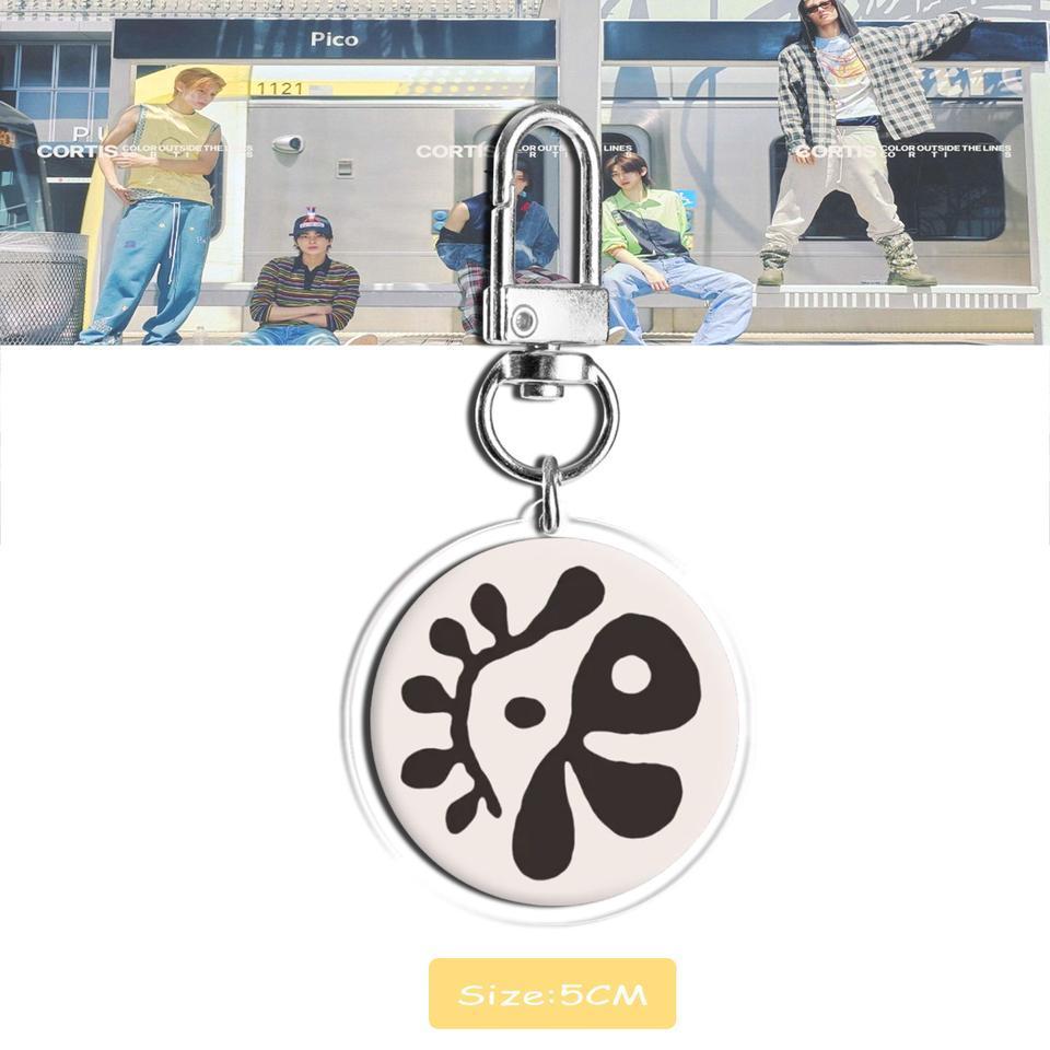 Kpop CORTIS Keychain Acrylic Color Outside The Lines Album KEONHO JUHOON SEONGHYEON JAMES MARTIN Keyring Bag Fans