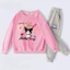 Bộ áo Hoodie thường ngày Kuromi Girls Sweatpants phong cách hoạt hình dễ thương Trang phục trẻ em thoải mái để mặc hàng ngày