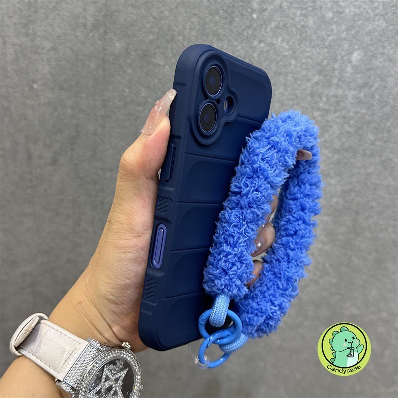Ốp Điện Thoại 3D Có Dây Buộc Sang Trọng Cho Xiaomi 17 Pro Max 15 15T 14T Pro 5G 4G Vỏ Đơn Giản Dây Đeo Màu Kẹo Dễ Thương Chống Sốc Trượt Matte Vỏ Mềm