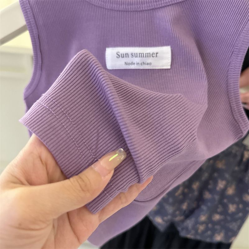 Bộ áo Vest bé gái mùa hè phong cách ngắn hoa 80-130 Size IIEF