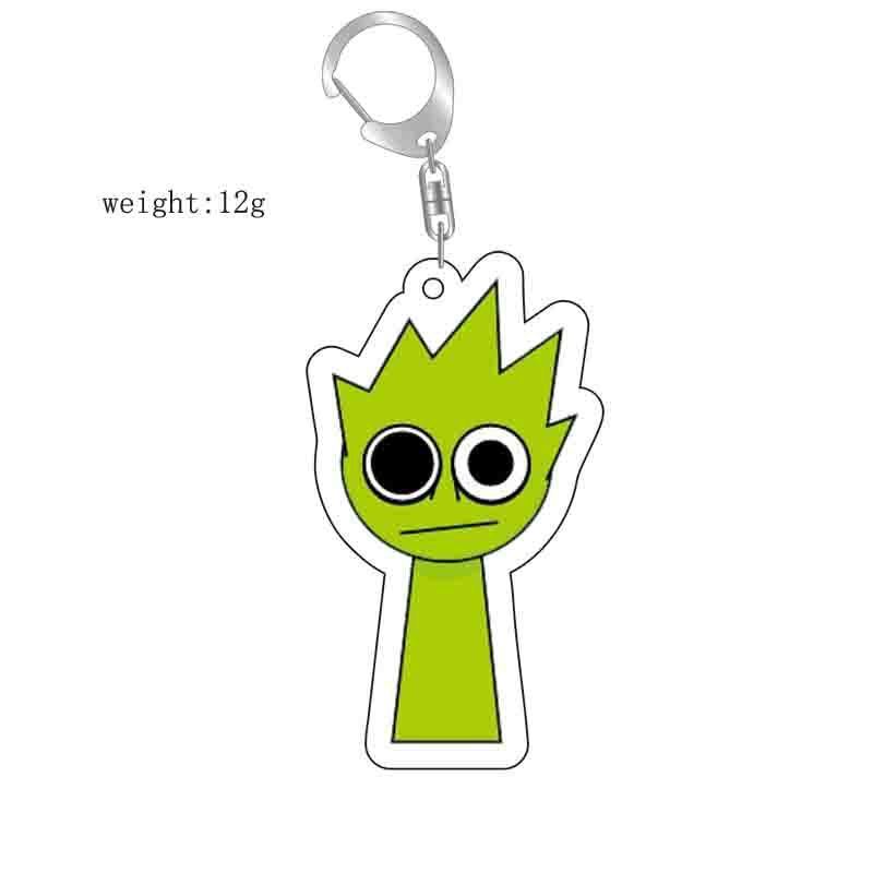 Sprunki Acrylic Key Chain Fashion Key Ring Bag Charms Gift Girl Sprunki Oren Raddy Gray Brud Vineria Pendant Cute
