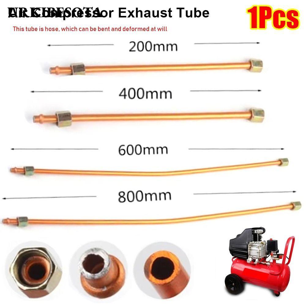 URKIBESOTA 1 Ống Van Giảm Áp, Ống Xả Máy Nén Khí Mạ Đồng Nhôm Có Thể Uốn Cong, Bền 200 / 400 / 600 / 800mm Air Line Vòi Phần Cứng Dụng Cụ Điện