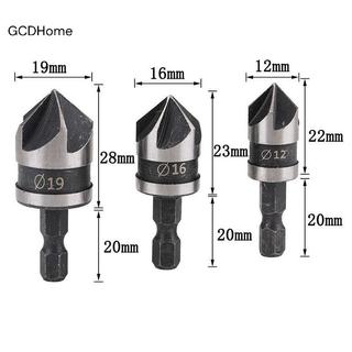 GCDHome 3 Cái Hex Countersink Boring Set Cho Kim Loại Mũi Khoan Dụng Cụ Lục Giác Thép Carbon HOT