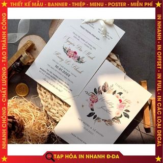 IN THIỆP THEO YÊU CẦU  SANG TRỌNG - THIỆP GIẤY MỸ THUẬT - GIẤY COCHUE