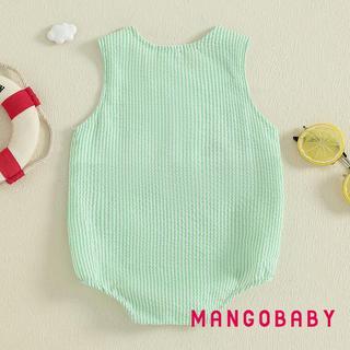 MG-Baby Girl Áo Liền Quần Mùa Hè Sọc In Thuyền Thêu Áo Liền Quần Không Tay Cho Sơ Sinh Quần Áo Dễ Thương