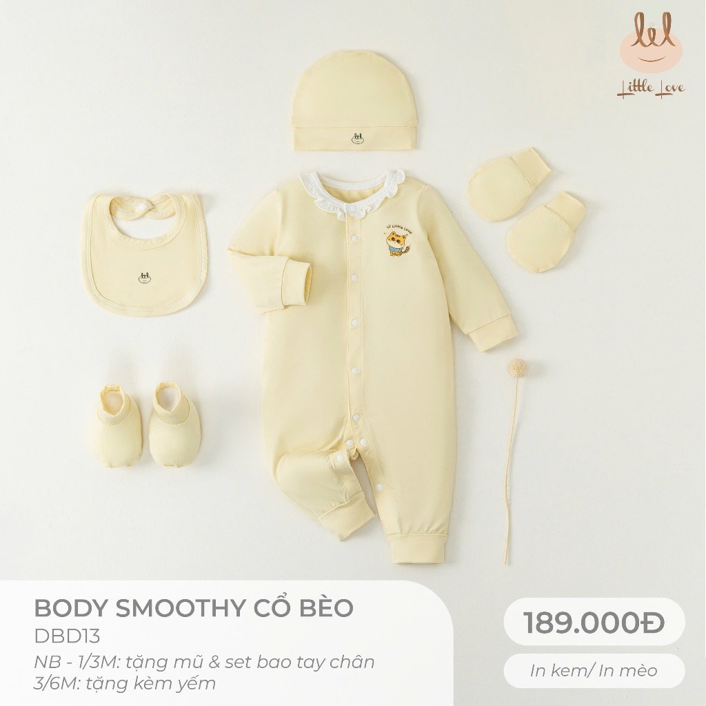 BODY VẢI SỢI TRE CỔ BÈO [ SIÊU MỀM, MÁT, MỊN CO DÃN VÀ THẤM HÚT TỐT] SZ 0/1M - 3/6M (DBD13)