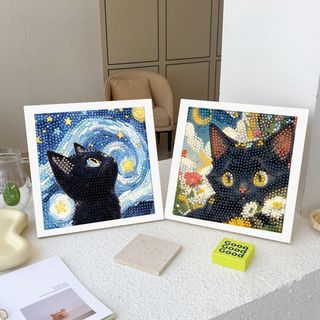 Điểm Tranh Gắn Đá Van Gogh Bầu Trời Đầy Sao Ngôi Sao Mặt Trăng Giá Rẻ Đêm Kim Cương Miếng Dán Thiết Lập Bàn Phòng Ngủ Cao Cấp Phòng Khách Handmade diy Full Kim Cương