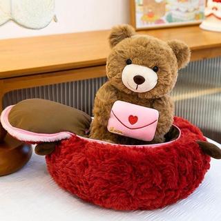 Gấu Sang Trọng Đồ Chơi Dễ Thương Có Hộp Trái Tim Đồ Chơi Gấu Ngộ nghĩnh Thú Nhồi Bông Cho Bé Gái Vợ Tuổi Teen Mẹ