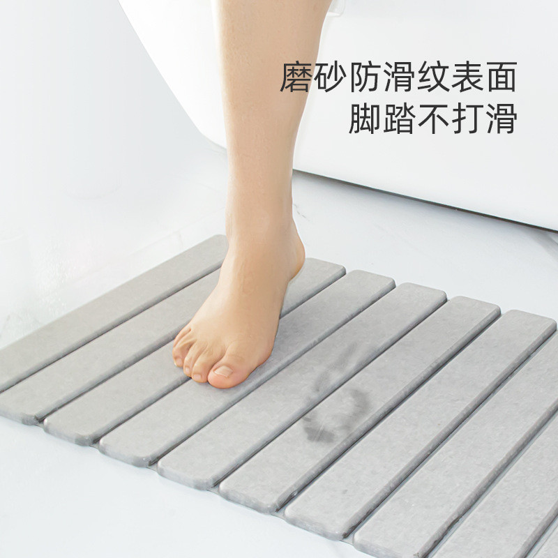 [Khô Thoáng Tức Thì] Thảm Đá Diatomite Dạng Gấp Gọn - Thấm Hút Nước Thần Tốc Trong 3 Giây Chống Trượt & Kháng Khuẩn Cho Nhà Vệ Sinh Hiện Đại
