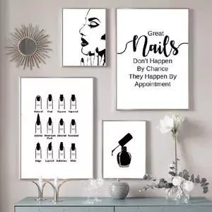Nail Salon Beauty Studio Canvas Tranh Phong Cách Làm Móng Tay Glam Trang Trí Nghệ Thuật Nhà Trang Trí Tường Canvas Poster