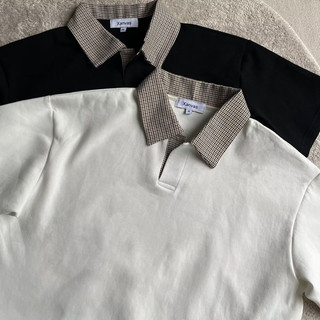 Áo thun polo nam ESEA tay ngắn, phong cách Harajuku Nhật Bản, thiết kế sang trọng và trung tính
