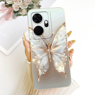 Dành Cho Itel P55 Plus Ốp Lưng PL63LN P663L Bướm Thời Trang Silicon Mềm Bảo Vệ Toàn Diện Ốp lưng Cho Itel P55 + P55Plus Vỏ