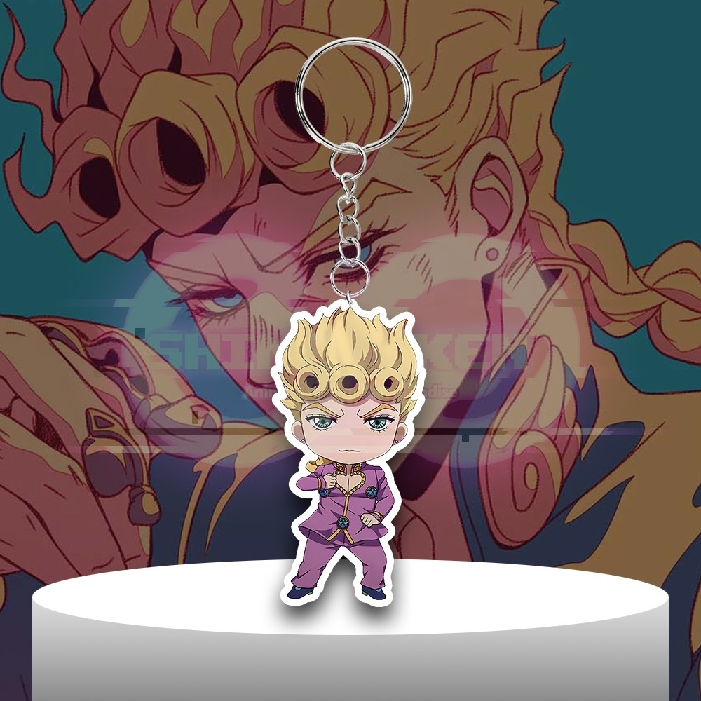 Móc khóa Acrylic Anime JoJo's bicarre Giorno Giovanni-ganci-Móc khóa Acrylic