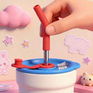 Cốc giữ nhiệt bằng thép không gỉ Crayon Shin-Chan Hoạt hình Hàng hóa Dễ thương Phong cách mới Cốc nước ống hút cầm tay có giá trị cao
