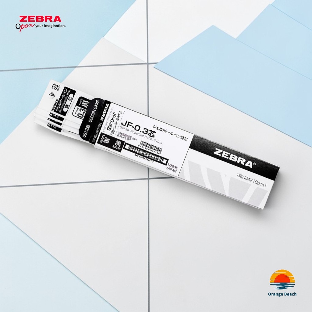 Zebra JF Ruot But Gel Nuoc 10 Cai/Sarasa/0.3-1.0mm/3 Mau 15 Loai/Cho Sarasa Clip/Nhat Ban