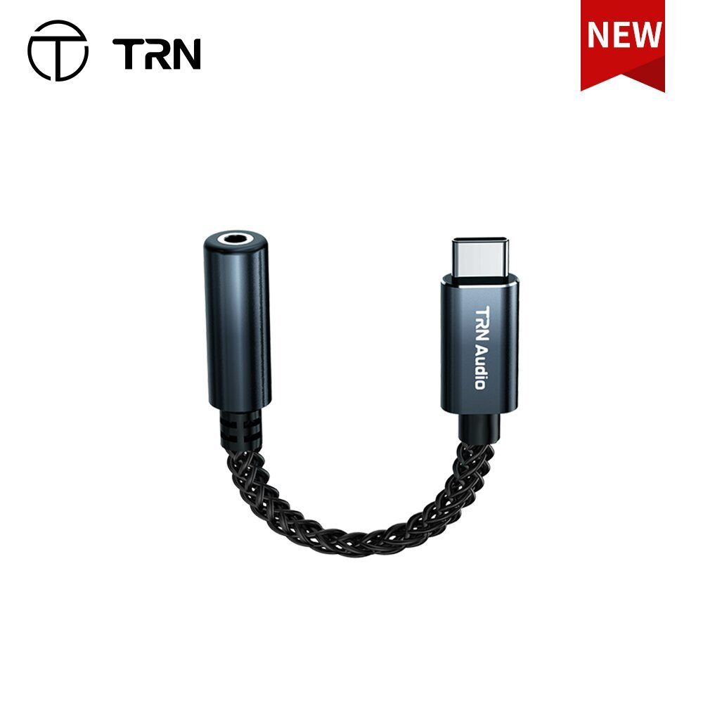 TRN TE / TE + DAC AMP Adapter Type-C Sang 3.5mm Cáp Âm Thanh Chip Tai Nghe Khuếch Đại PCM 192kHz Cho KZ IMEs