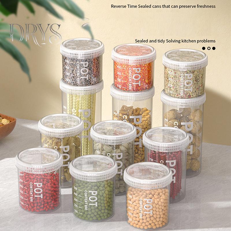 (TFT) Nhà Bếp Ngũ Cốc Kín Hộp Đựng Sna Trong Suốt Hộp Bảo Quản Ngũ Cốc Chống Ẩm Và Ngũ Cốc Kín Hộp Đựng Thùng MỚI